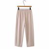2026 Spring/Summer Plus Size High Waist Cropped Pants - Slimming Elastic Waist Women's Casual Pants