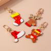 Cute Enamel Snowman Keychain Christmas Tree Elk Santa Clause Keyring Pendants for Handbag Decor DIY X'mas Gifts Accessories