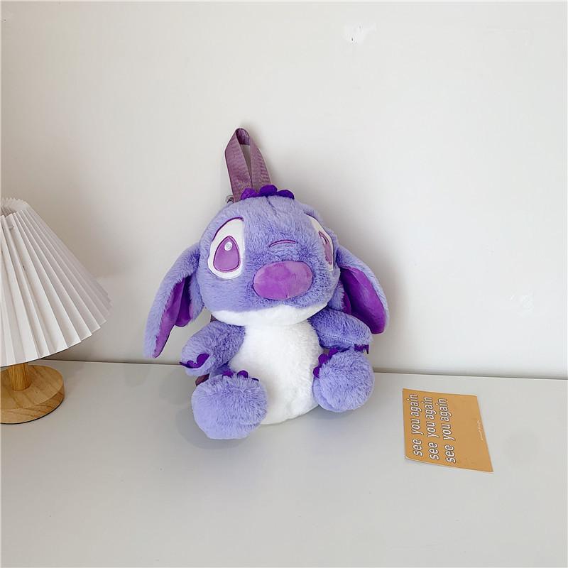 Lilo Stitch Plys Tegneserie Rygsæk Til Piger Med Lynlås Og Lomme Til Afslappet Rejse
