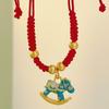 New Year Horse Year Bracelet Chinese Style Red Rope Weave Bracelet Lucky Pony Red Rope  Girls