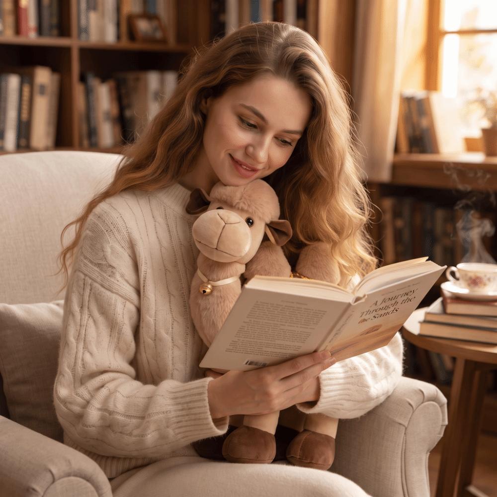 Soft Plush Camel Plush Toy Adorable Design Desert Camel Plushie Stuffed Animal Doll Home Toy