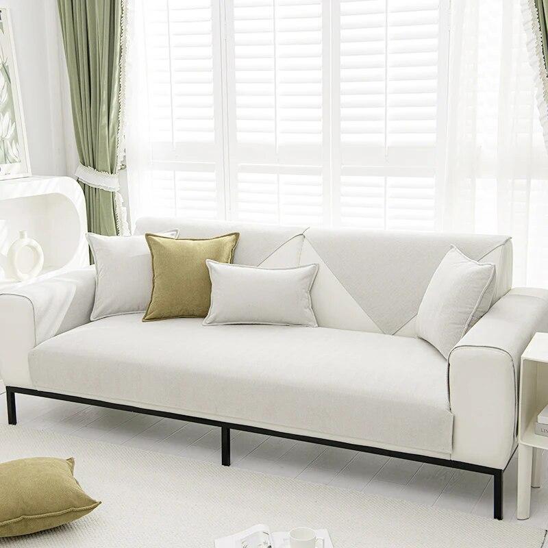Chenille Sofa Cover For Living Room Four Seasons Universal Non -Slip Couch Cover Towel Sofa Protective Mats For Home Decoration