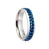 Stainless Steel Rotatable Chain Couple Ring Anxiety Multifunctional  Fashion 6mm Fidget Spinner Rings Power Sense Gifts