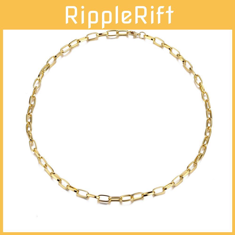Fashionable Gold Circle Pendant Necklace Simple Alloy Chain For Stylish Women