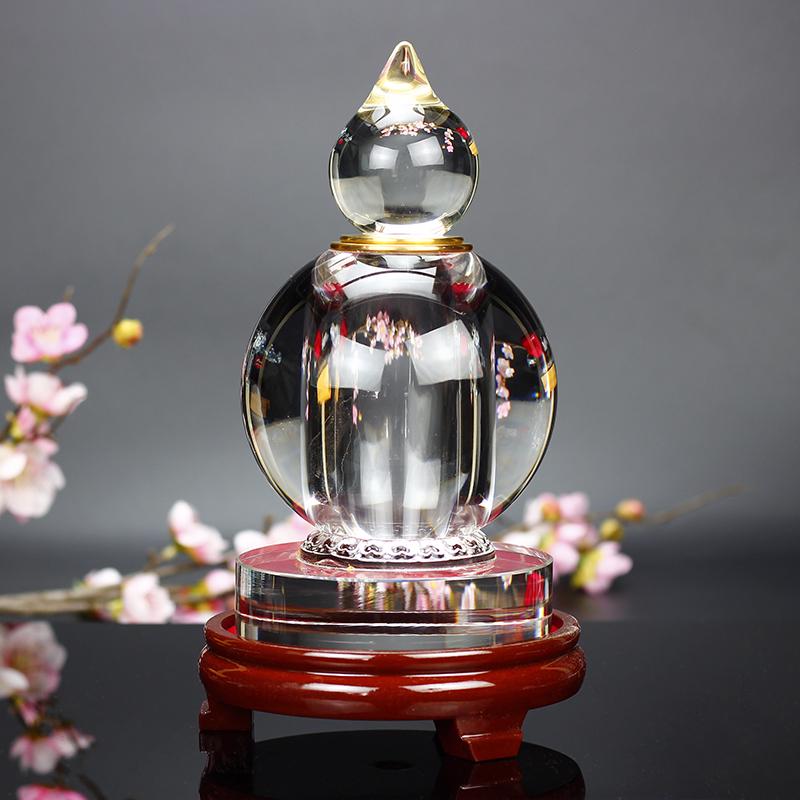 Sealed Crystal Glass Bottle for Nectar - Five-Element Pagoda Table Ornament