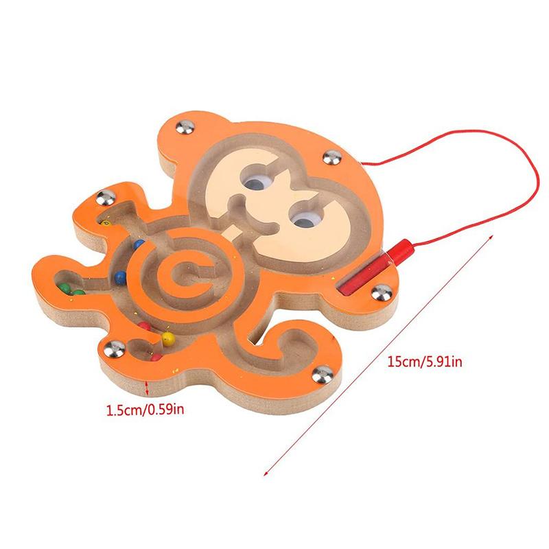 Dzieci Magnetyczny Labirynt Zabawka Dzieci Drewniana Gra Puzzle Zabawka Dzieci Wczesna Edukacyjna Łamigłówka Drewniana Zabawka Intelektualna Układanka Planszowa