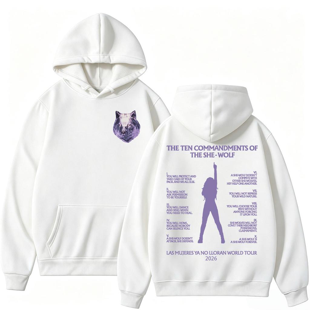 Shakira Las Mujeres Ya No Lloran World Tour Wolf Hoodie Unisex Fashion Hoody Sweatshirts Casual Autumn Oversized Pullovers