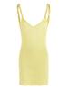 Sexy Butter Yellow Beach Mini Dress 2025 Women Summer Swimsuit Cover Up Chic Straps V-neck Sleeveless Holiday Party Dresses K215