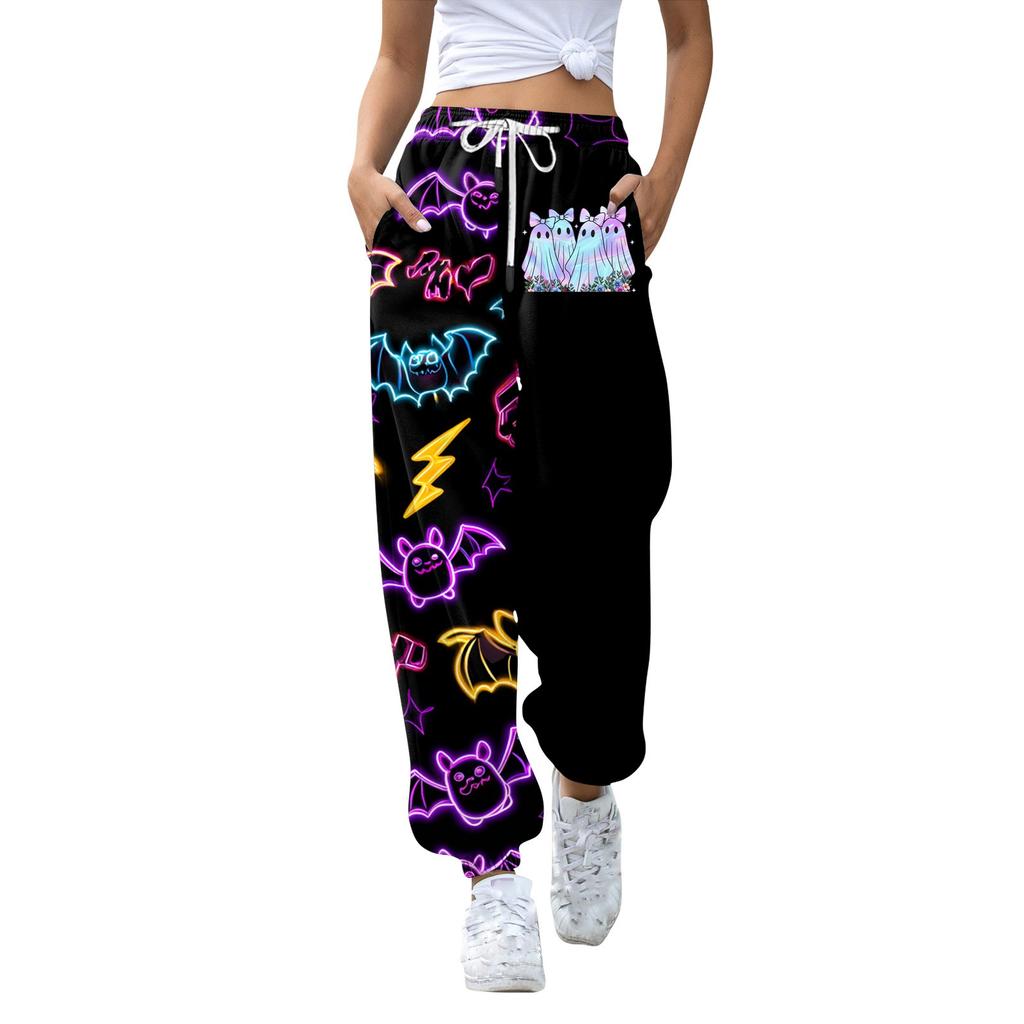Women's Casual Fashion Sweatpants Halloween Printed Casual Pants