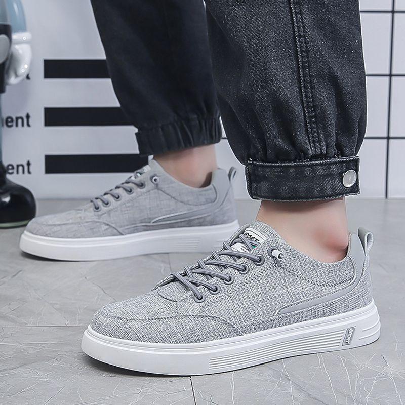 Men's Shoes Summer Sports Casual Cloth Shoes Men's Models Canvas Men's Shoes Flat Bottom Board Shoes