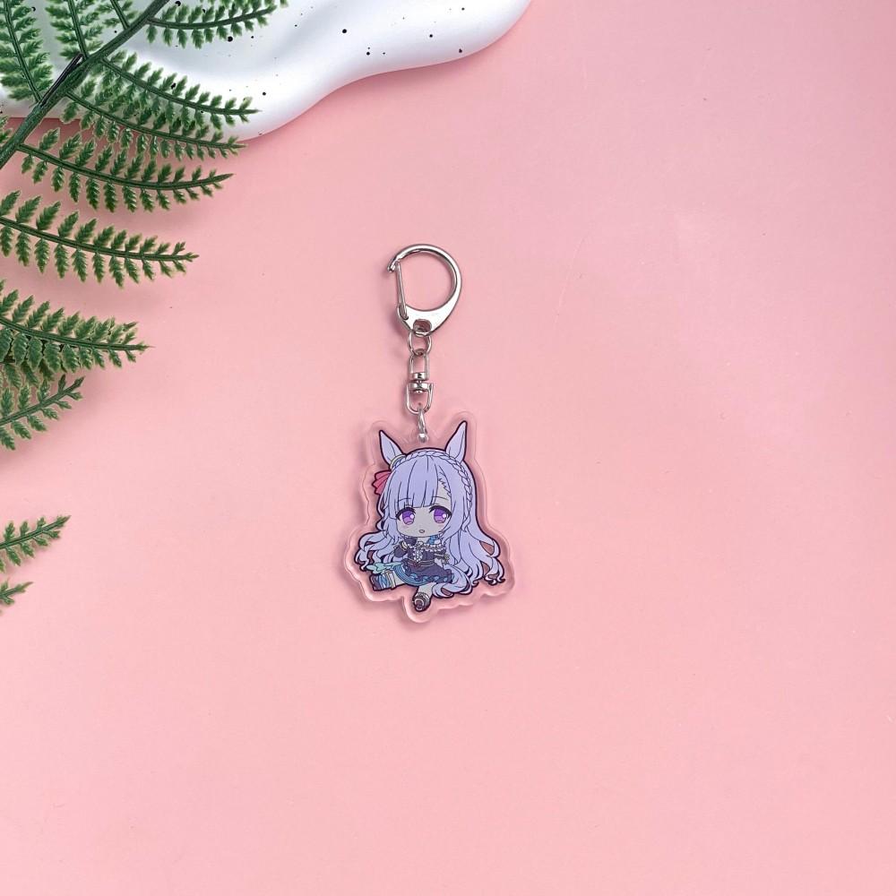 1/15 Stück Anime Figuren Pretty Derby Acryl Schlüsselanhänger Niedlicher Rucksack Anhänger Lustige Tasche Charms Zubehör Dekoration Feiertagsgeschenke