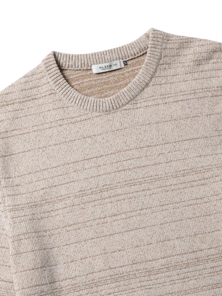 OLZEN Men'S Textured Round Knit_Zog1Er1303Lbe