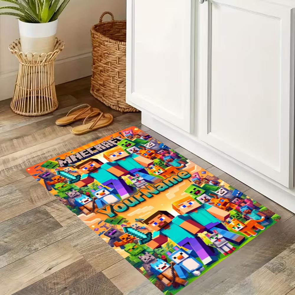 Minecraft Customize Your Name Kitchen Rug Runner Rug Laundry Mat Hallway Entryway The Best Gift Choice