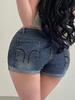 Denim Petite High Slim Mini Straight ZSY065 Hotpants, Shorts, Shorts, Shorts, Roll-Up, Size, Waist, Fit, Sexy, Length, Stretch, Fit, Pockets,