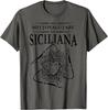 Unterschätze niemals eine Sizilianerin Trinacria Sizilien Heraldik T-Shirt