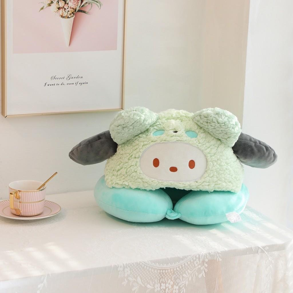 Hello Kitty U-förmiges Nackenkissen mit süßem Hut für Reisen und Büro-Ruhe