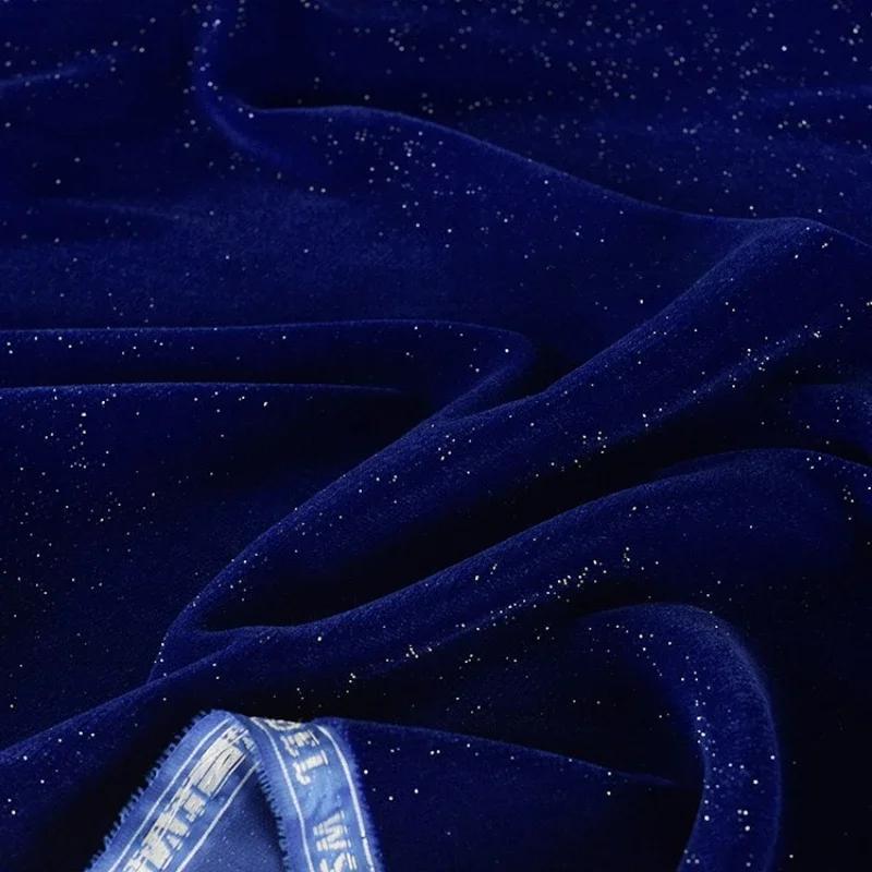 100x140cm Diamond Glitter Velvet Starry Fabric for Sewing Dresses Soft and Smooth Woven Non Elastic by Half Meter