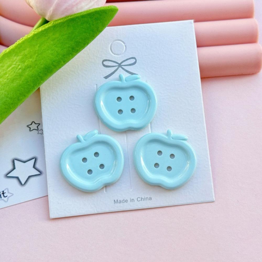 50 PCS New Resin Buttons Vintage Floral Garment Ornaments Cute DIY Doll Accessory