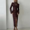 New Summer Women's Clothing, Dress, Elegant Button Polka Dot Split Hip Skirt