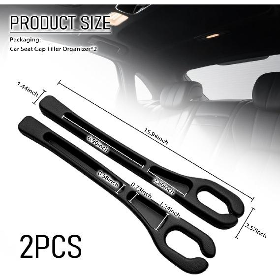 2PCS Car Seat Gap Filler Organizer,Soft Car Gap Filler Organizer For Filling Gaps With Storage Slots,Versatile Cars Seat Gaps Fillers Strip Cars
