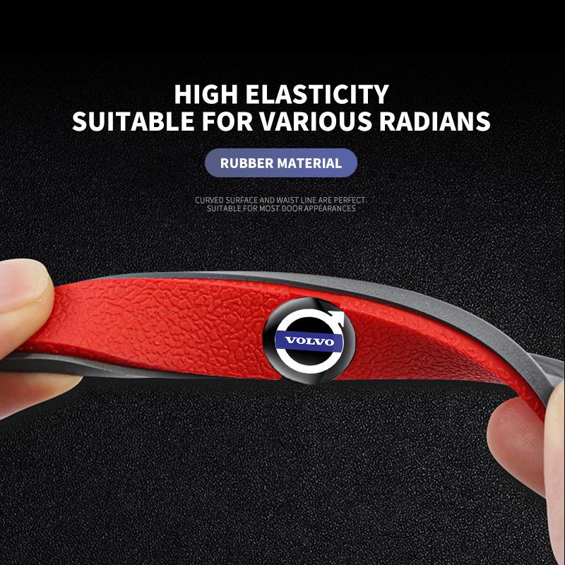 4Pcs Rubber Anti Collision Strip Car Door Rearview Mirror Protector Stickers For Volvo S60 XC40 XC90 XC60 V60 V40 C30 S80L EX90