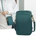 women's zero wallet nylon crossbody bag solid shoulder bag multi-layer zipper mommy bag can store mobile phones, chang
