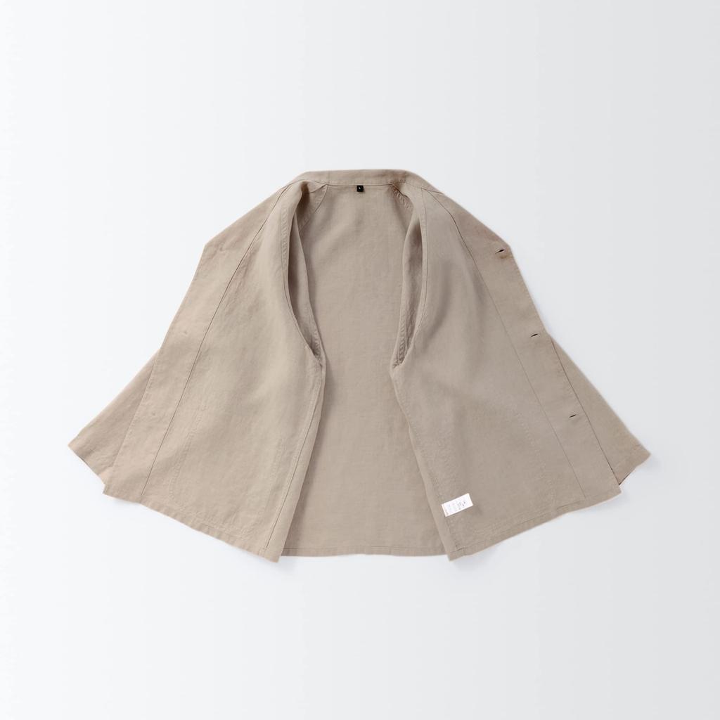 MUJI Hemp Shirt Jacket ACK31A3S Sand Beige Men's Size L