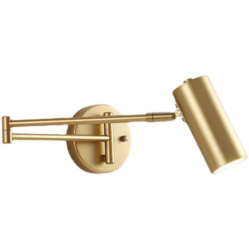 Nordic Simple Single Rocker Arm Hotel Room Studio Bedroom Study Form Reading Folding Telescopic Wall Light Lamp for Bedroom