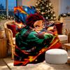 Demon Slayer Print Blanket - Soft & Comfortable, for Bedroom, Travel, Sofa, Home Decoration - Birthday Christmas Gift for Friend