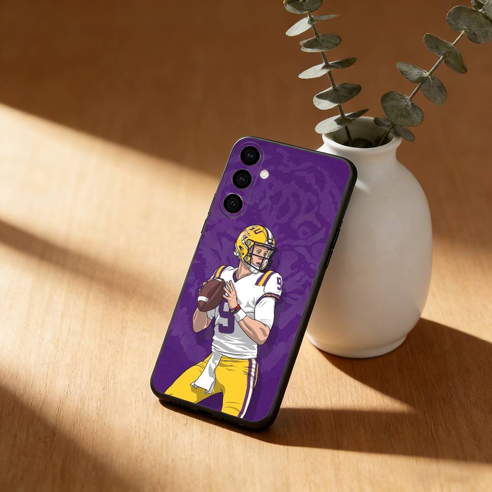 Sports J-Joe Burrow 9  Phone Case For Samsung Galaxy A91,80,73,72 ,71,53,52,32 ,31,22,21s,20,Soft Black Case