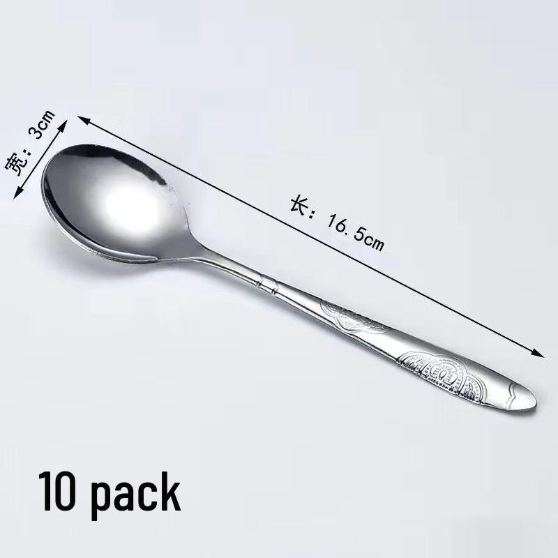 Zhaoran Stainless Steel Round Eating Spoons