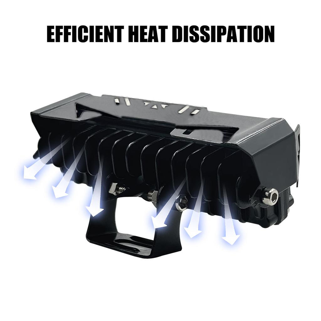 4 Lens Motorcycle LED Spotlight Dual Color Hi/Low Beam Fog Lamps for Car Trucks SUV UTV 12V 24VMini Lens Headlight Driving Light