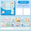 Handmade DIY Paste Material Kit Paper Animals Sticker Book Kawaii 3D EVA Stickers Books  Kids