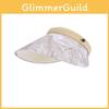 Summer Outdoor Sunshade Hat With Adjustable Fit And Rhinestone Decor For Women