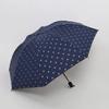 Parapluie Pliant à Pois Revêtement Noir Anti-UV Imperméable Parfait Pour le Trajet Quotidien et les Voyages
