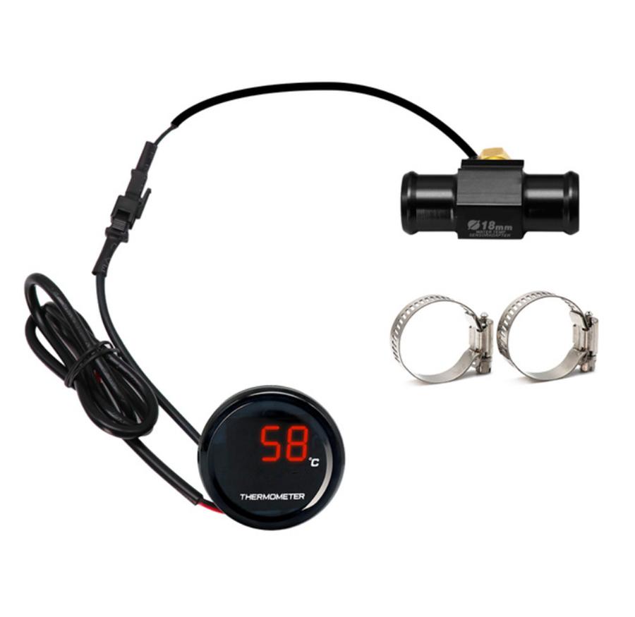 

Универсальный мотоциклетный термометр, приборы, температура воды, температура, светодиодный цифровой дисплей, датчик, метр, с адаптером датчика температуры 16 мм