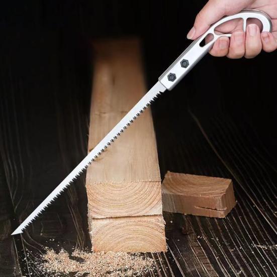 3 Pcs Hand Saw with Carbon Steel Blade Ultra-Smooth Teeth Portable Anti-Slip Handle Hack Saw for Outdoor Camping Gardening Survival Hiking