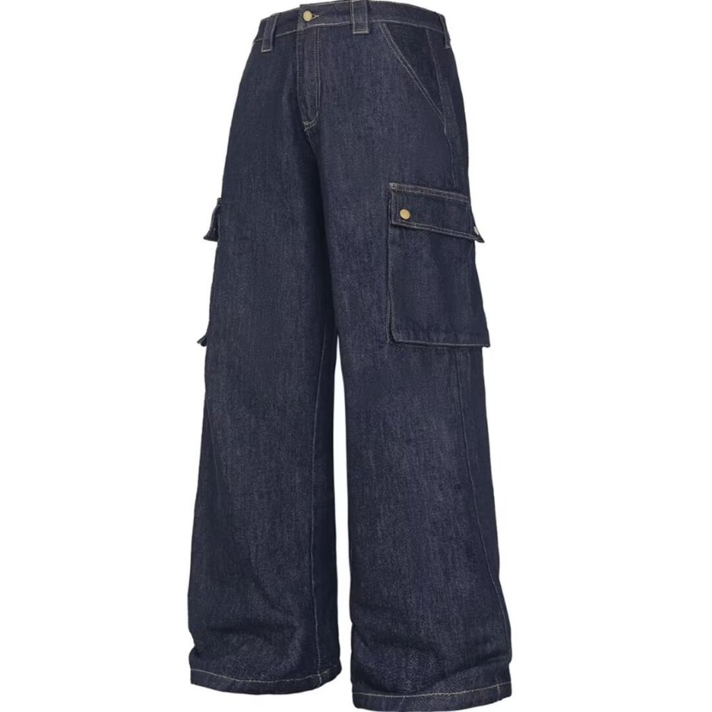 American High Street Jeans Men'S Autumn Trendy Brand Ins Loose Wide Leg Straight Leg Pants Micro Flared Pants