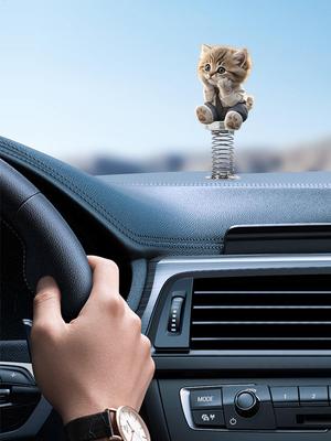 Car Dashboard Figures Auto Interior Figure Decoration 2D Acrylic Auto Interior Decor Cat Shape for Truck RV Desk Nightstand