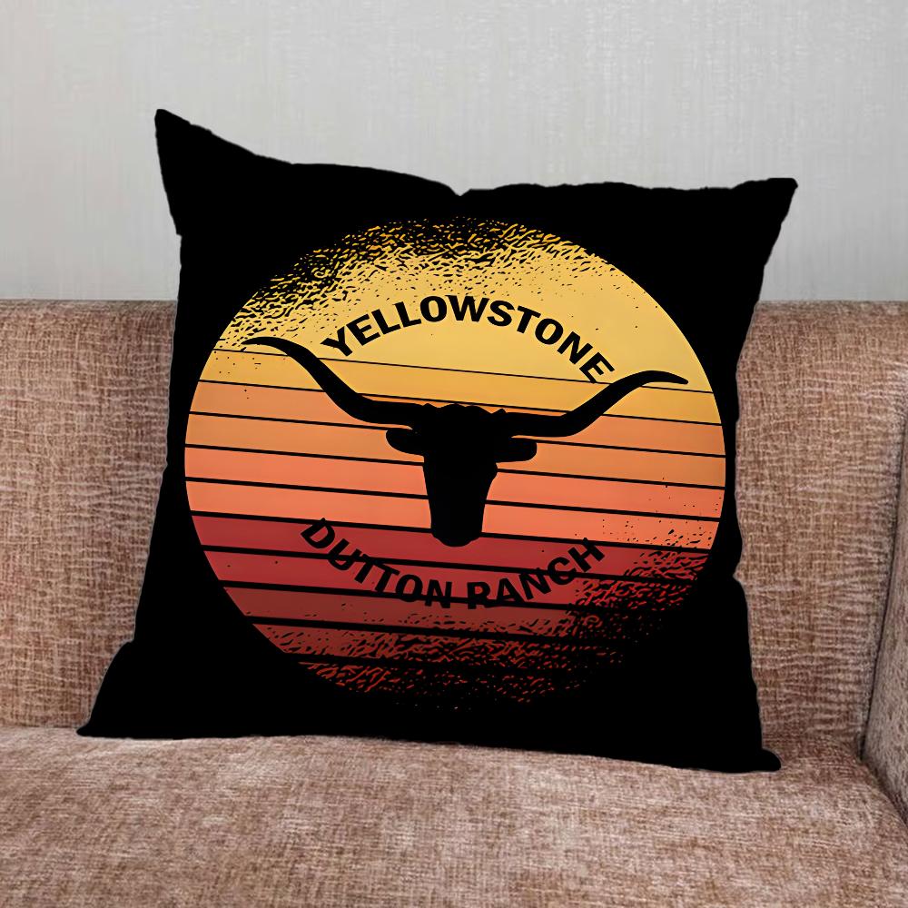 TV Series Y-Yellowstone Pillow Case For Home Bedroom Car Office Decoration Living Room Sofa Cushion Cover Suitable 16x16Inch