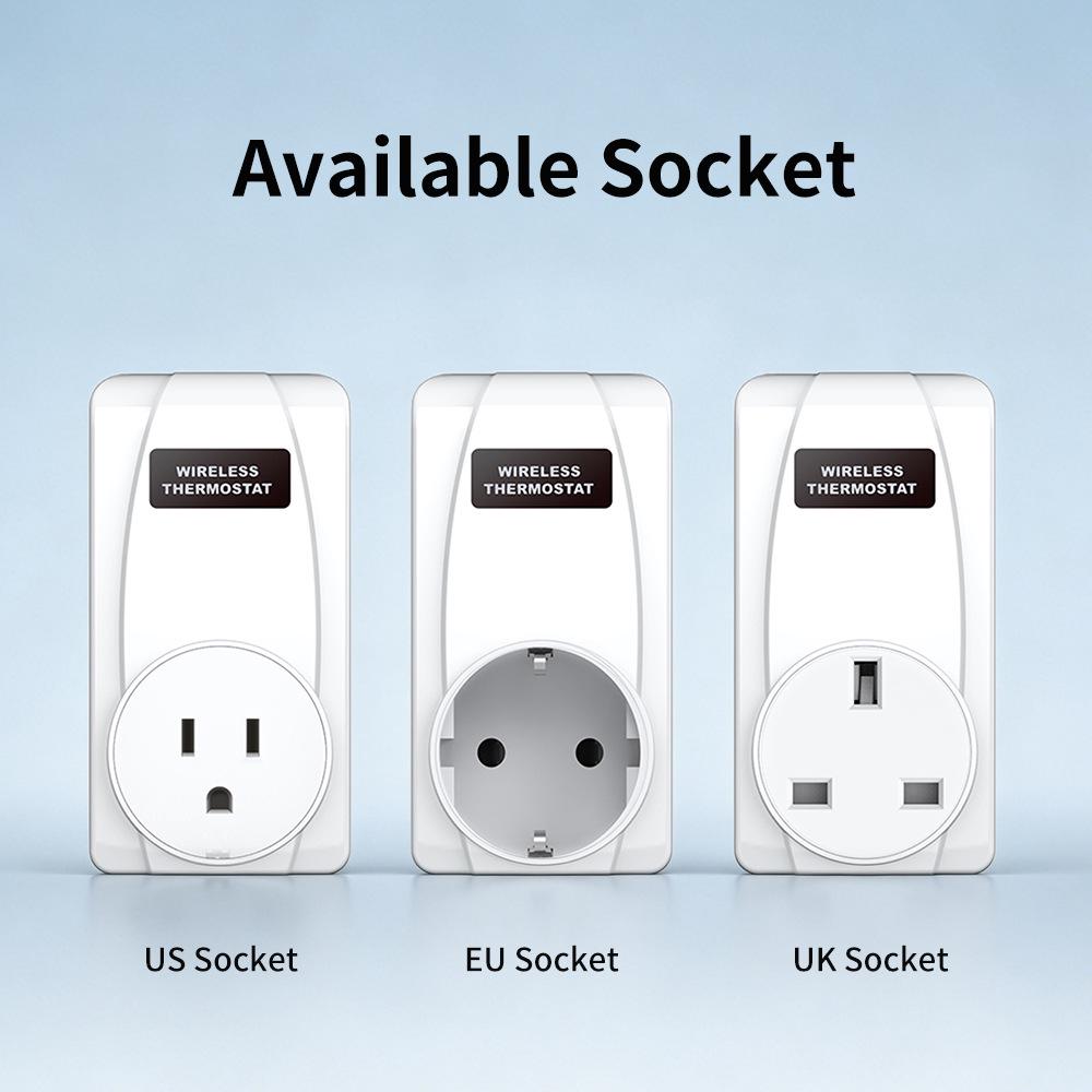 Smart Wireless Temperature Control Plug: European, British & American Standards