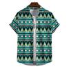 Vintage Hawaiian Shirts For Men Ethnic Pattern Print Lapel Blouse Fashion Casual Womens Clothes Short Sleeve Tees Tops