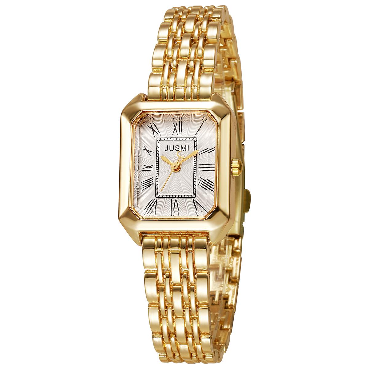 

Light Luxury Fashion All-match Square Roman Graduated Quartz Women s Watch for Christmas and Halloween Holiday Gifts золотий