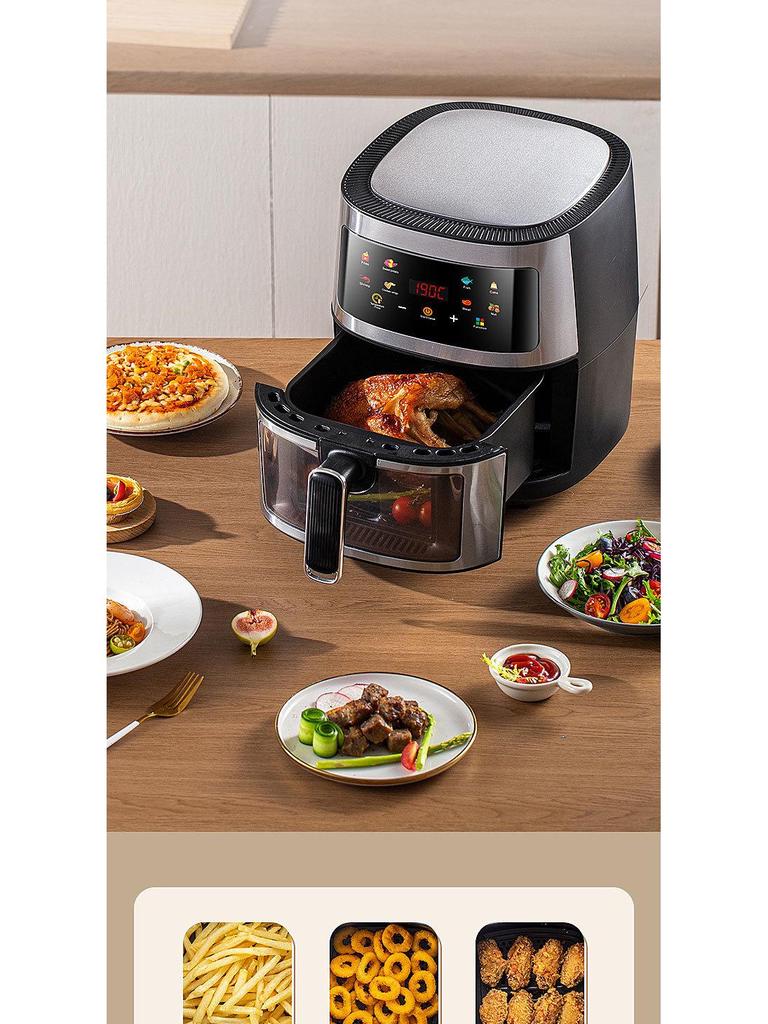 Stainless Steel Large Capacity Oil-Free Air Fryer: New Multifunctional Electric Model