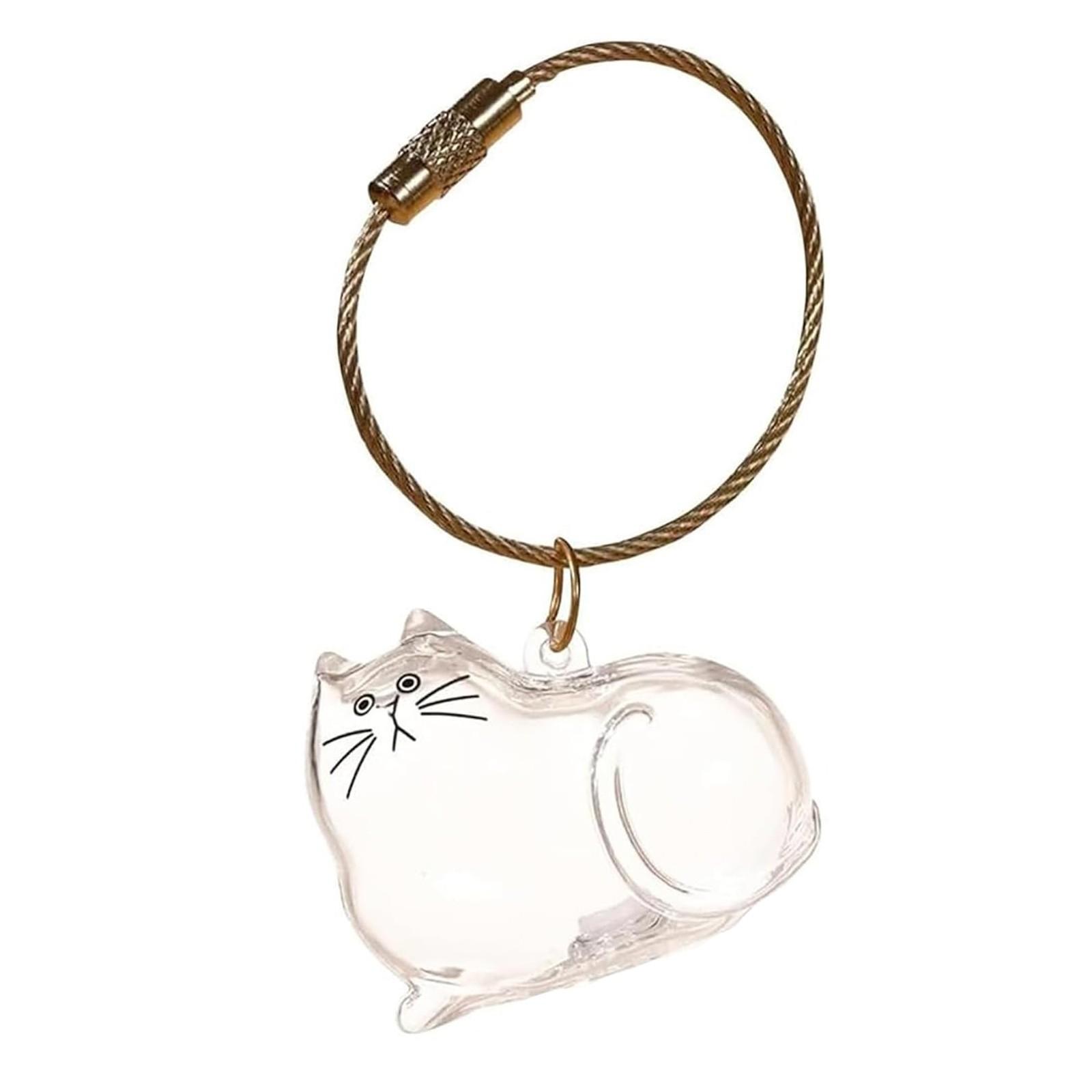 

Прозрачная коробка для хранения кошачьей шерсти, подвесное украшение, капсула для хранения кошачьей шерсти в виде крученого яйца One Size