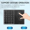 Bluetooth Numeric Keyboard with Touchpad Number Keypad Rechargable USB Wireless Digital Keyboard for Android Windows IOS