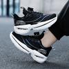 2025 new running shoes boys primary and secondary school students non-slip rotating buttons teenagers summer breathable running shoes wear-resistant