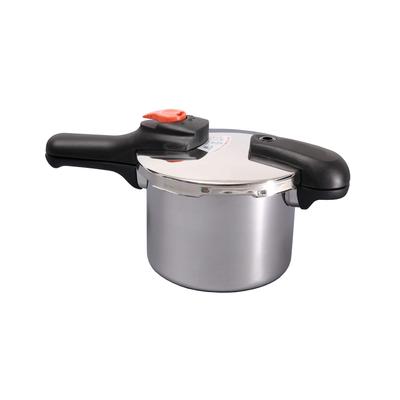 Pearl Metal 3,5L Edelstahl Schnellkochtopf mit Druckschalter, Induktionsgeeignet, Rezeptbuch Enthalten, Spar-Kocher H-5435