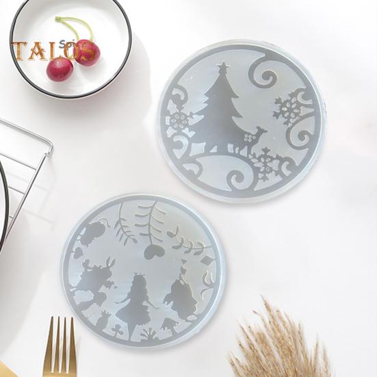 Cupă Mat Mat Decorativ Antiaderent 9 Stiluri Utilă Craciun Cup Mat Mold pentru Crăciun