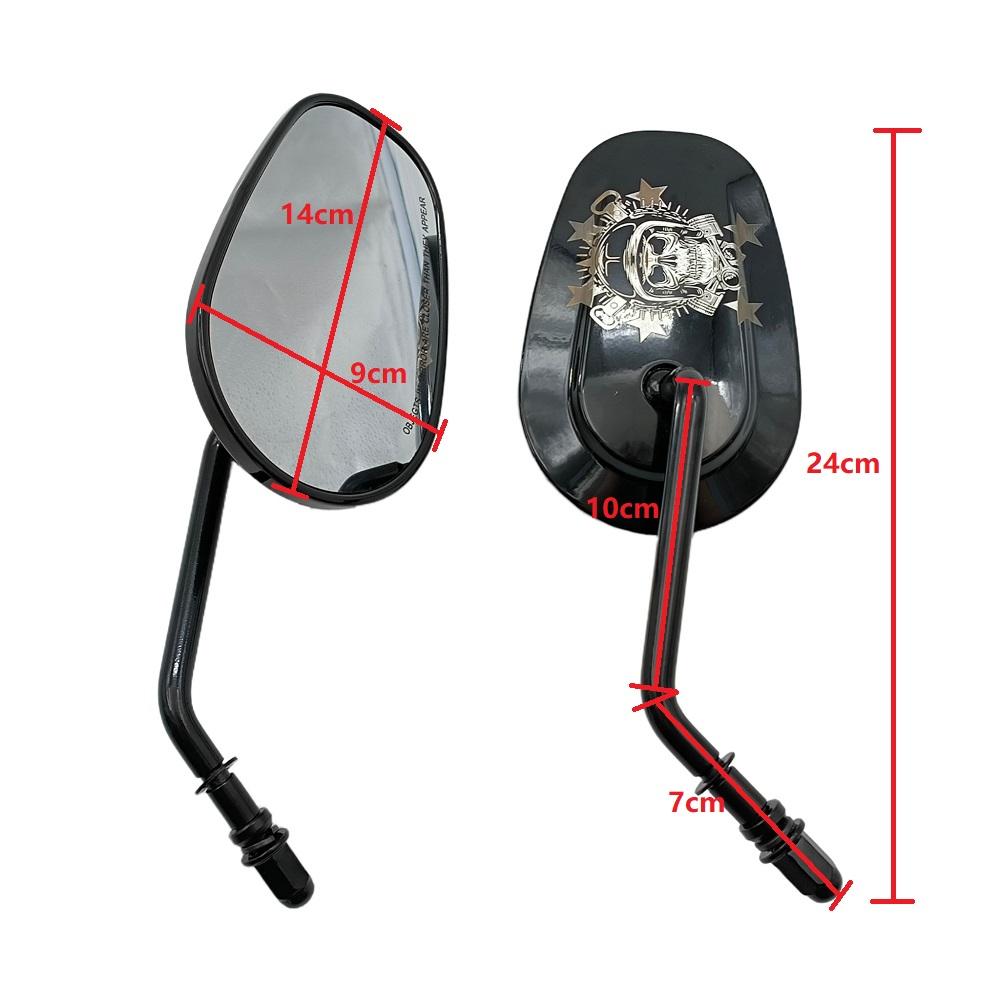 8MM Motorcycle Rear View Side Mirrors For Harley Softail Dyna SPORTSTER XL 883 1200 Touring Road King Street Glide CVO FXDB FXDF
